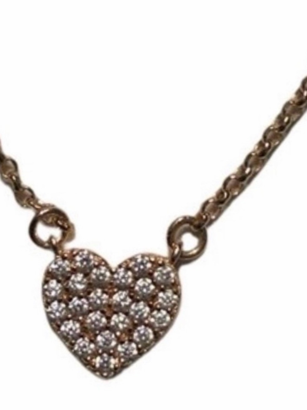 kate spade Rose Gold Crystal Heart Pendant Necklace